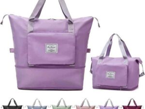 الشنطة السحرية القابلة للطي _رفيقتك في السفر والجيم والتسوق متوفره بالوان متعددة